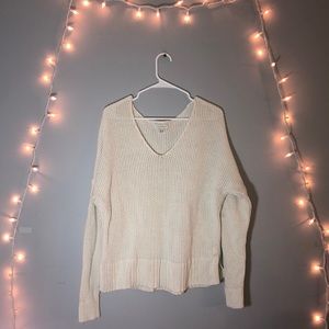 lucky brand cream v-neck